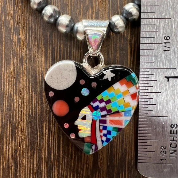 Native American Galaxy Inlay Pendant - Headdress - Picture 4 of 4